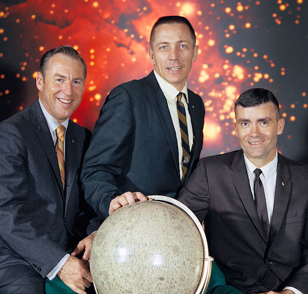 The Apollo 13 lunar landing mission prime crew.