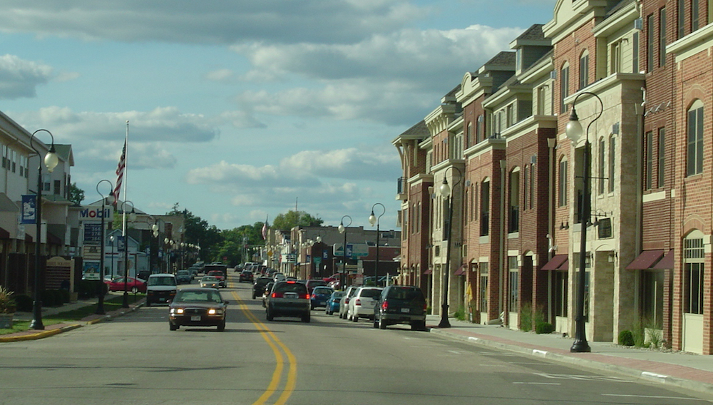 Downtown Prairie du Sac, Wisconsin.