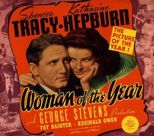 Spencer Tracy and Katharine Hepburn in Woman of the Year.