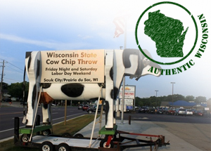 The Wisconsin State Cow Chip toss in Sauk Prairie Wisconsin.