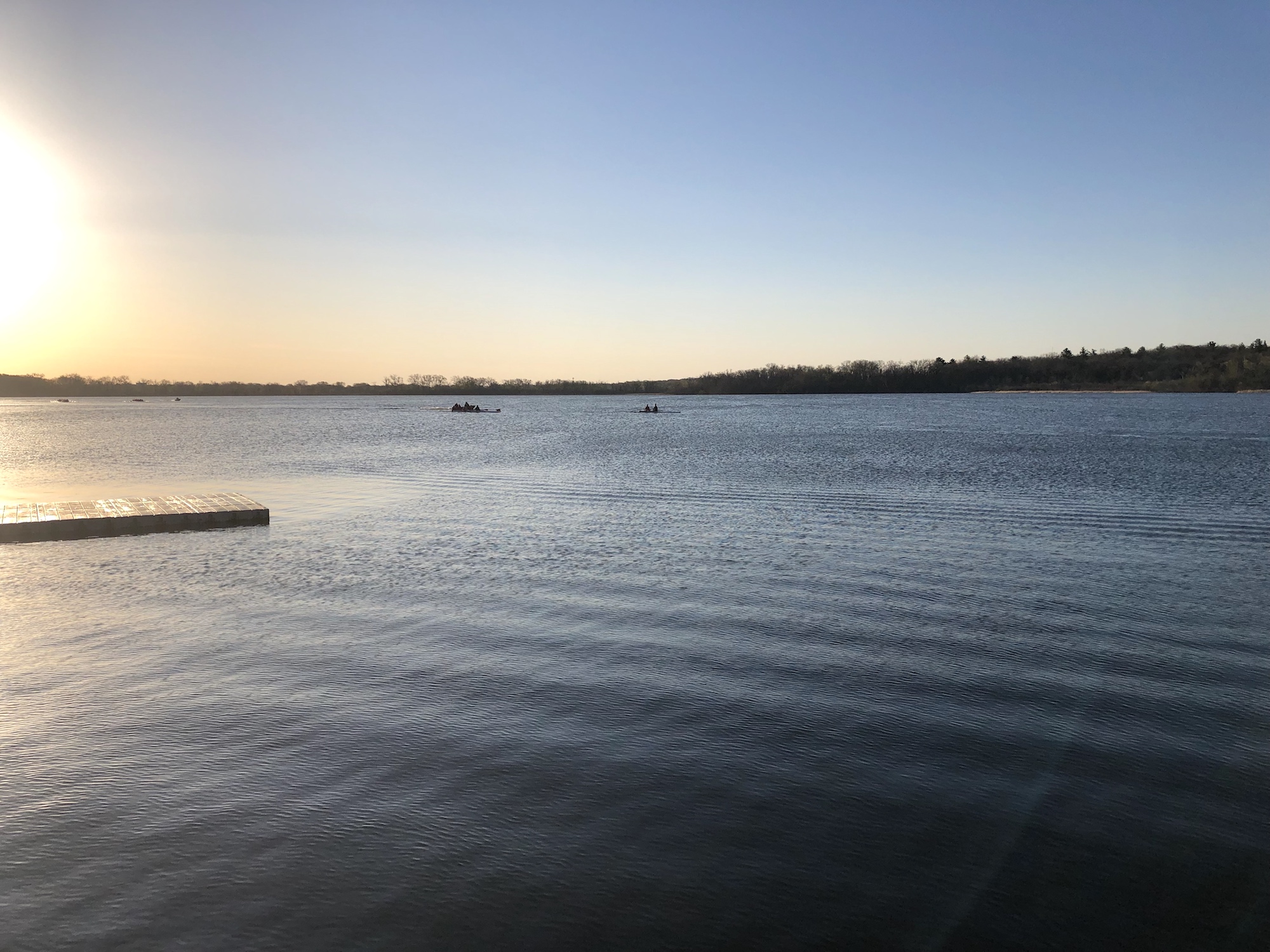 UW Women Crew practicing on Lake Wingra on April 26, 2019.